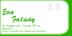 eva faludy business card